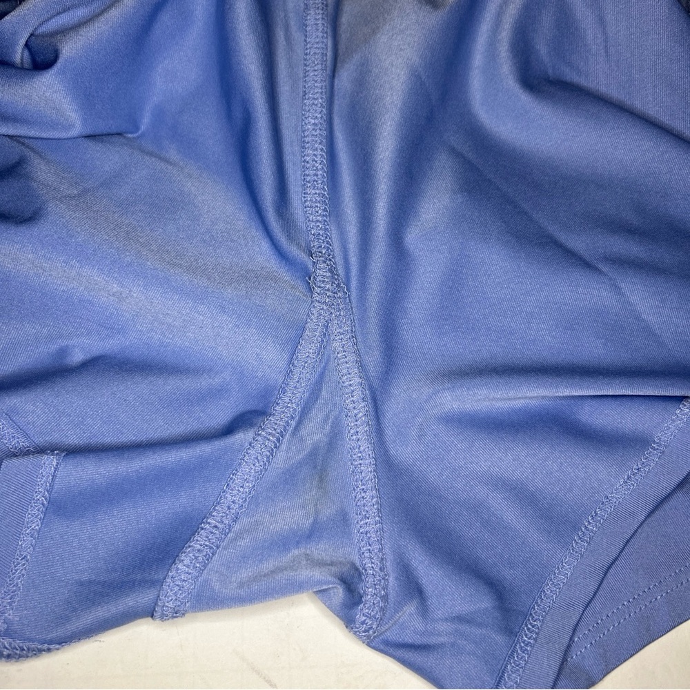 Lucky In Love Womens M Pleated Tier Tennis Skort Skirt Blue White Square Pattern